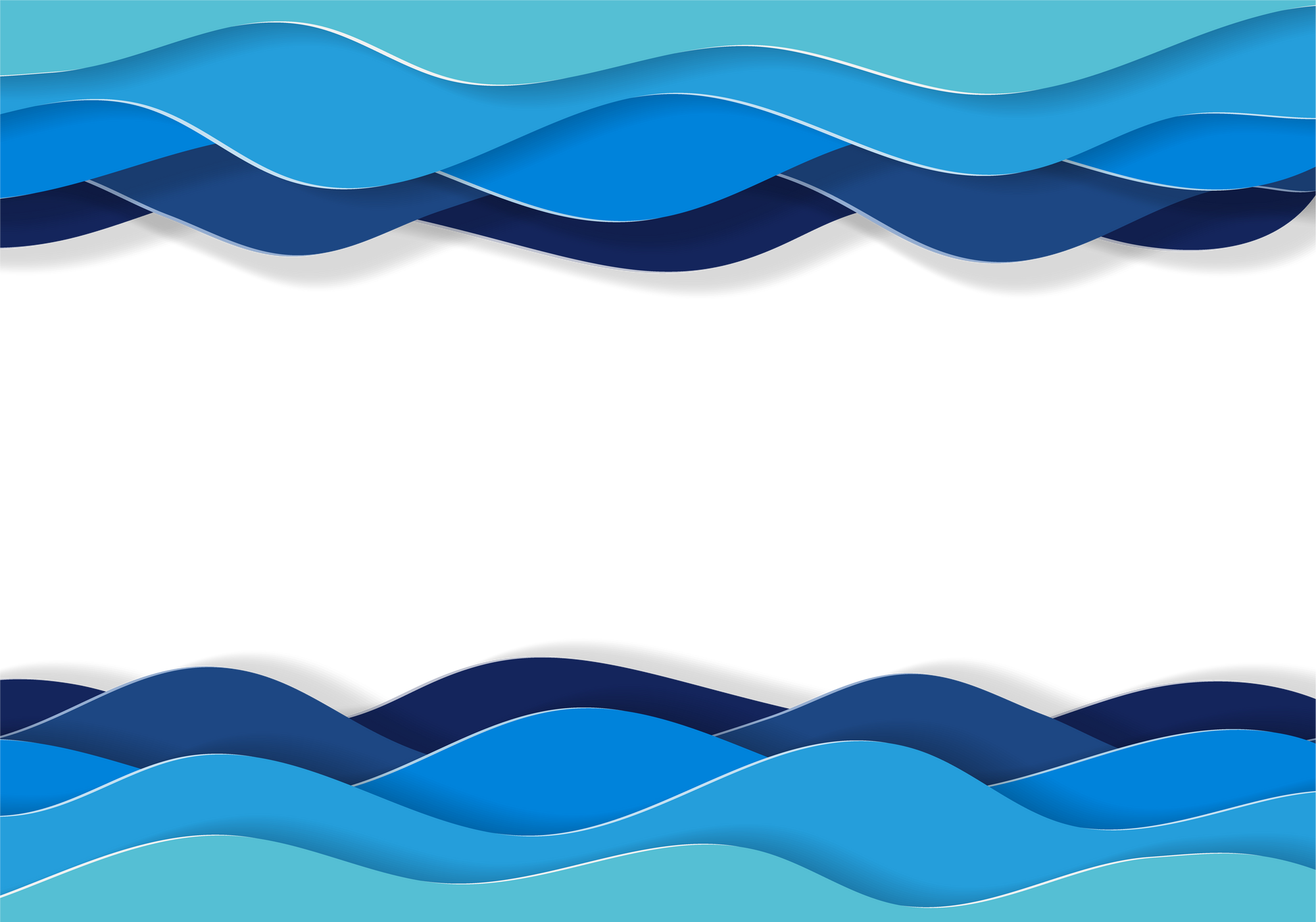 Abstract multilayered water origami waves